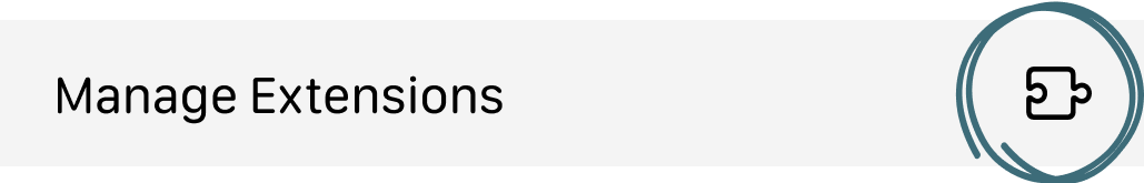 Manage extensions